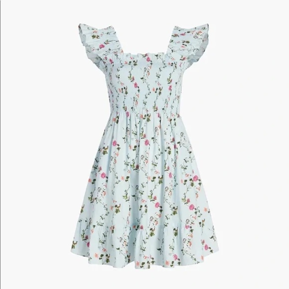 Hill House Elizabeth Nap Dress in Pond Floral Poplin, S